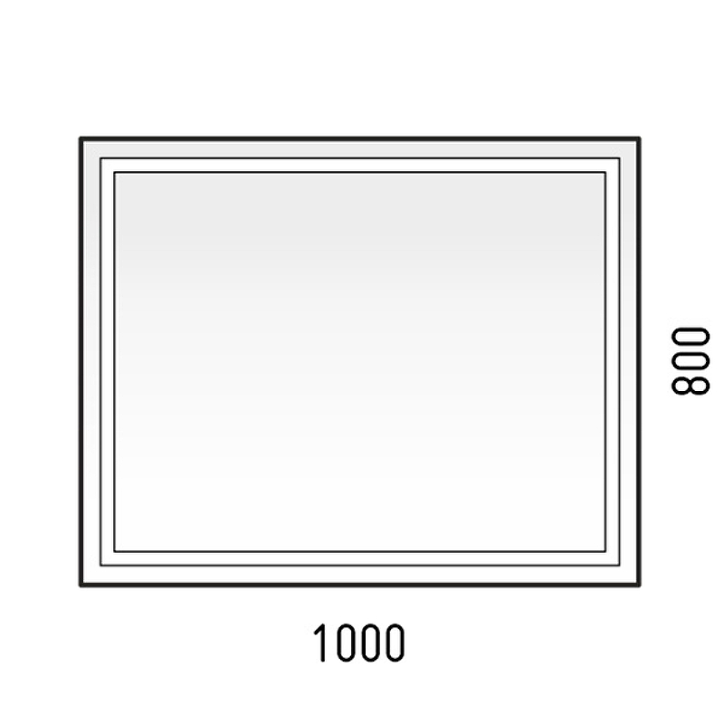 Зеркало Corozo Барго 100 SD-00001187 с подсветкой с сенсорным выключателем и часами