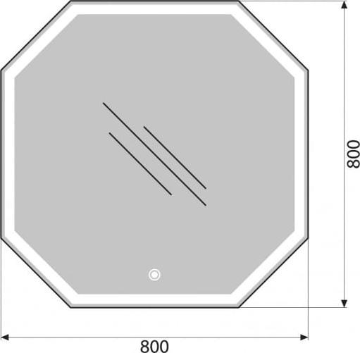 Зеркало BelBagno SPC-OTT-800-800-LED-TCH