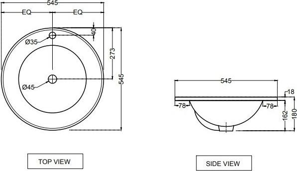 Раковина 55 см Jaquar Fusion FSS-WHT-29601