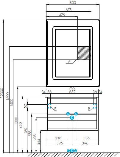 Тумба с раковиной Aquaton Римини 80 New 1A2267K1RN010-1, белый