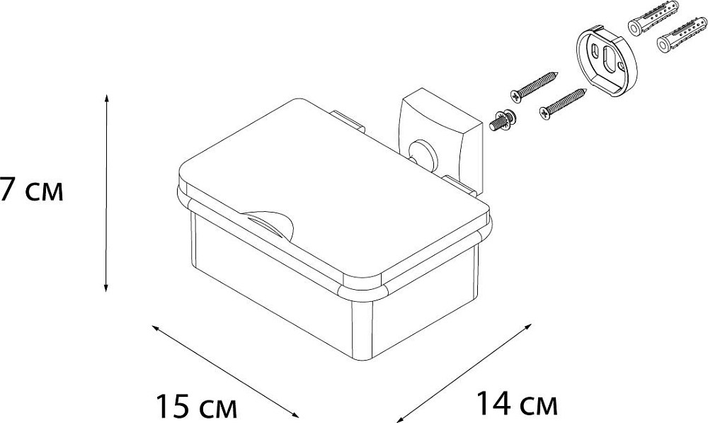 Контейнер для ватных дисков Fixsen Kvadro FX-61318 хром