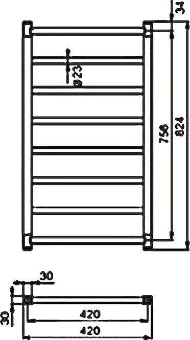 Полотенцесушитель водяной Zehnder Stalox STXI-080-045 нержавеющая сталь