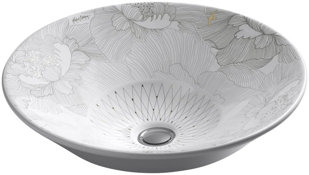 Раковина накладная Kohler Empress Bouquet K-14223-SMC-0 белый