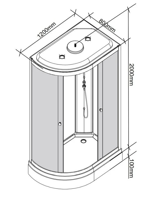 Душевая кабина Parly Bianco Эконом EC1231L