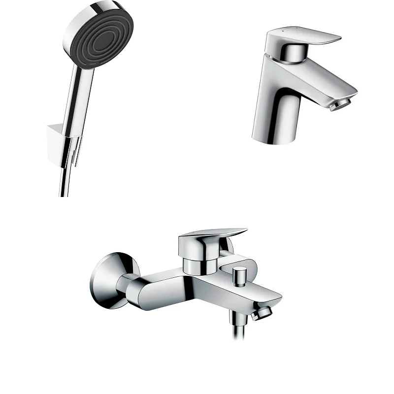 Душевой комплект Hansgrohe, хром, 71400000/71070000/24301000