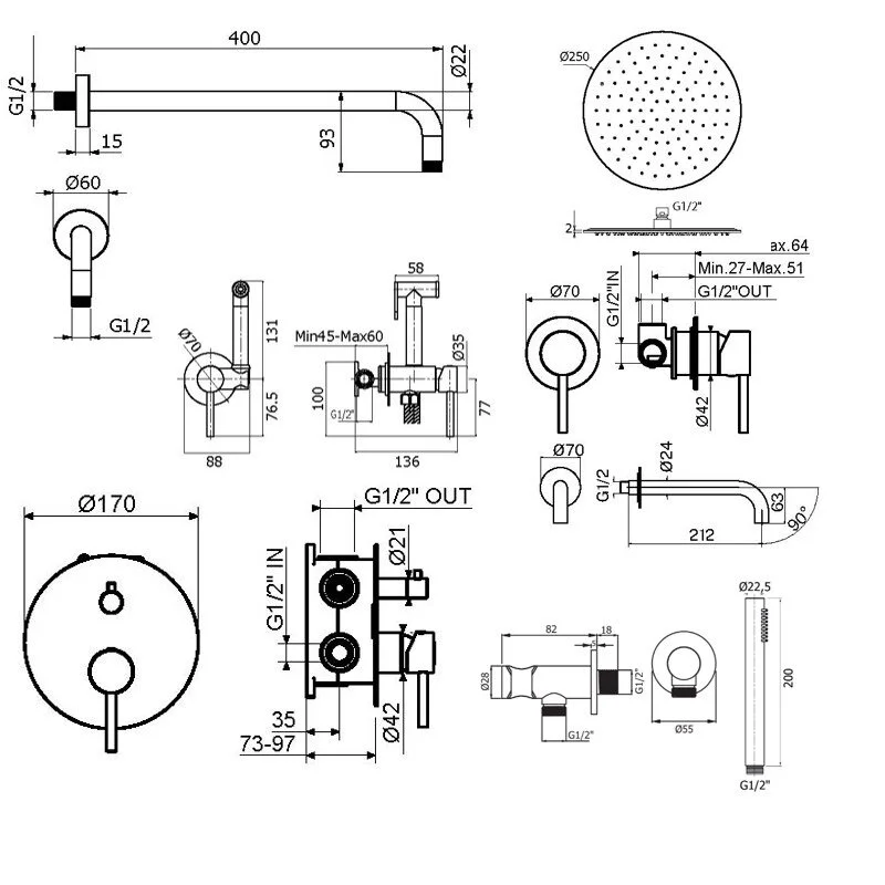 Смеситель для душа Plumberia Selection Ixo KITZXO18CR210 хром