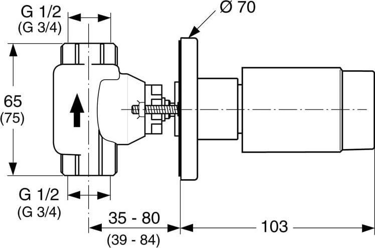 Многоходовой переключатель Ideal Standard Moments A3925AA, хром