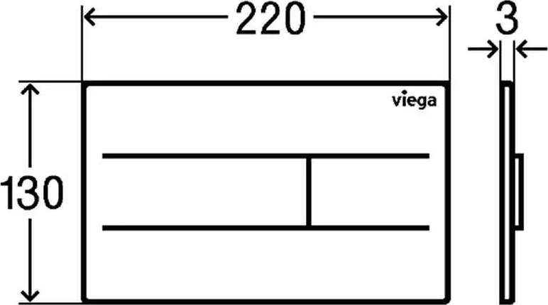 Клавиша смыва Viega Prevista 773526, нержавеющая неполированная сталь