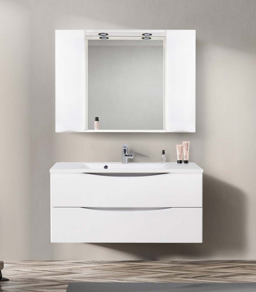 Зеркало-шкаф 120 см BelBagno MARINO-SPC-1200/750-2A-BL-P