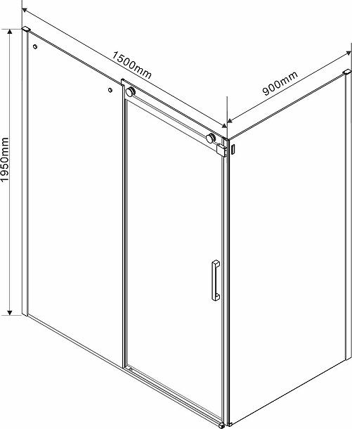 Душевой уголок Vincea Como 150x90 VSR-1C9015CL, профиль хром, стекло прозрачное