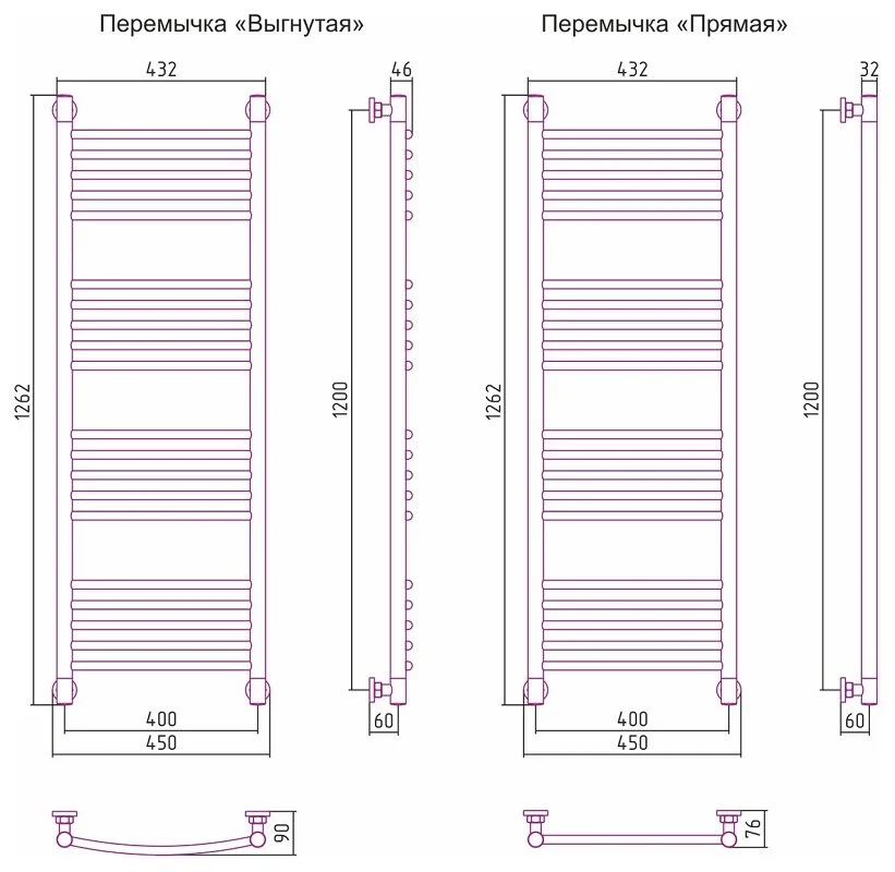 Полотенцесушитель водяной Сунержа Богема+ 00-0220-1240 хром