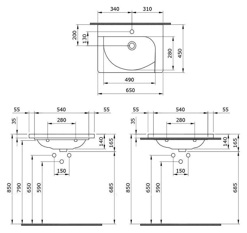 Раковина Bocchi Taormina Arch 1009-001-0126 белый