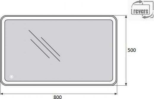 Зеркало BelBagno SPC-MAR-500-800-LED-TCH