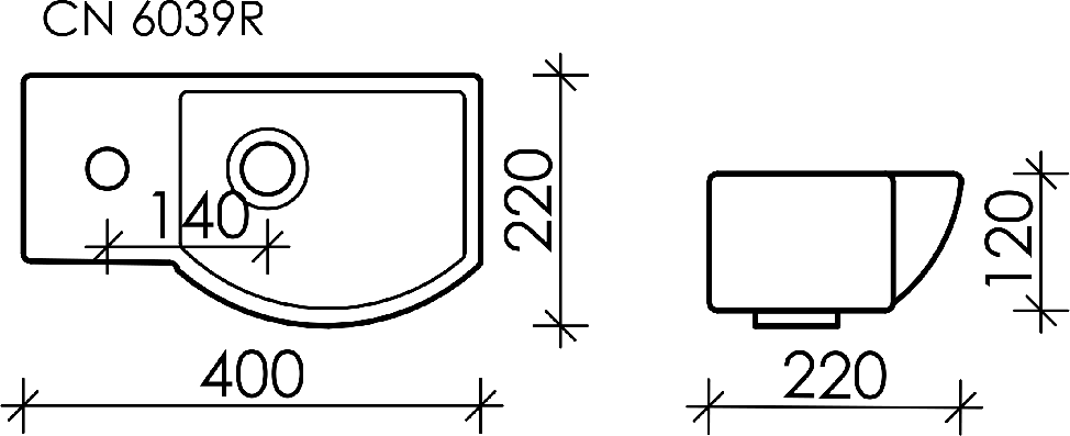 Раковина Ceramica Nova Element 40 R CN6039R, белый