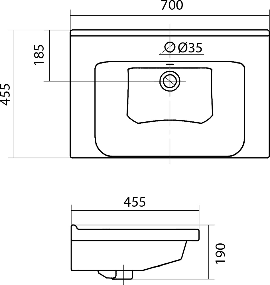 Раковина Santek Миранда 1WH302250 70 см.