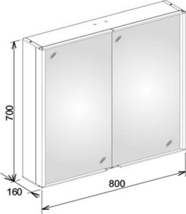 Шкаф-зеркало Keuco Royal Match 12802171301 80 см