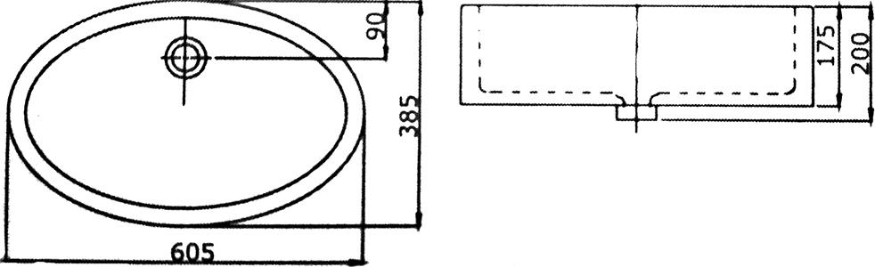 Раковина SSWW CL3004 60 см