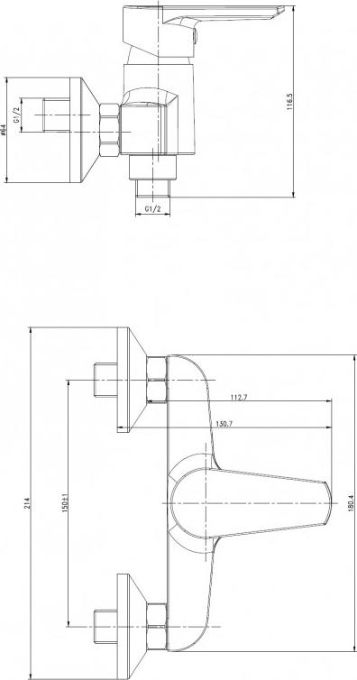 Смеситель для душа Cersanit Vero FA-VEO-WS-1/Cr, хром