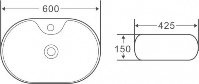 Раковина накладная 60 см Belbagno BB1151