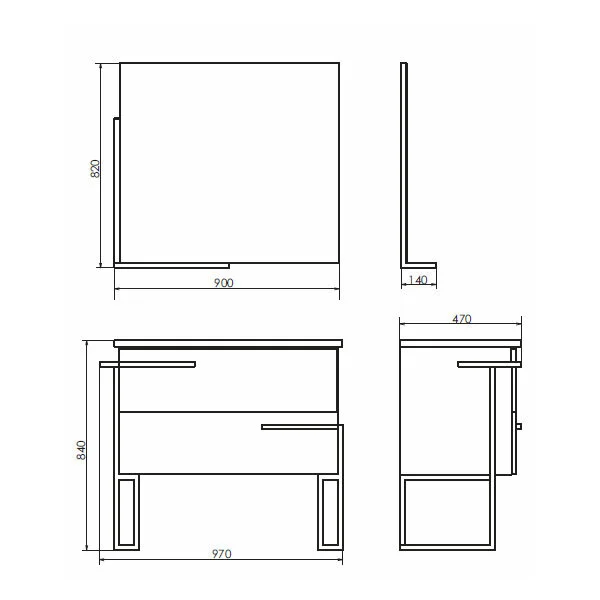 Зеркало Comforty 4147992 черный