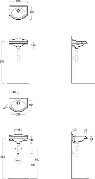 Рукомойник Simas Arcade AR035