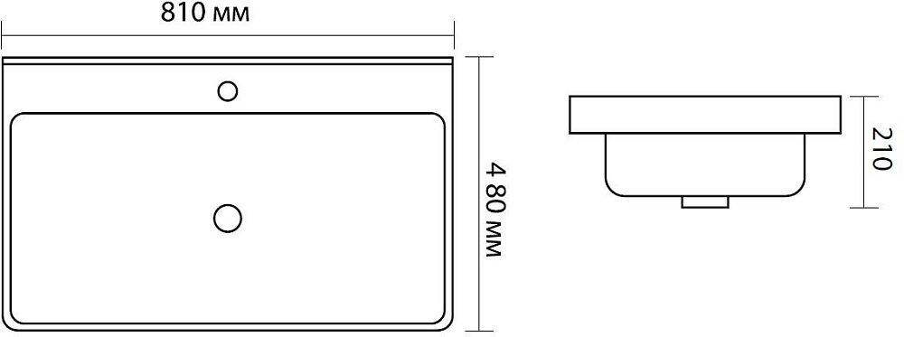 Раковина Aquanet Ирис 00329249 черный