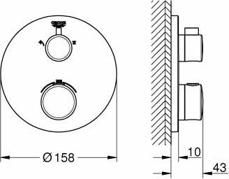 Термостат для душа Grohe Grohtherm 24076000