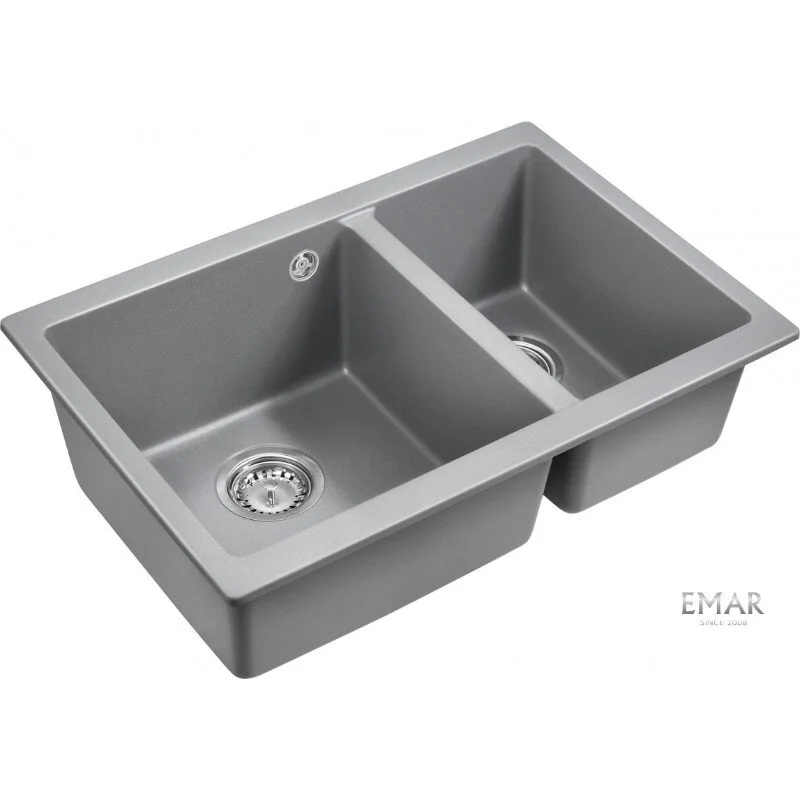 

Кухонная мойка Emar Quartz EMQ-2665.PL Алмаз серый