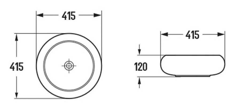 Раковина накладная Comforty 00-00012232 серый, черный