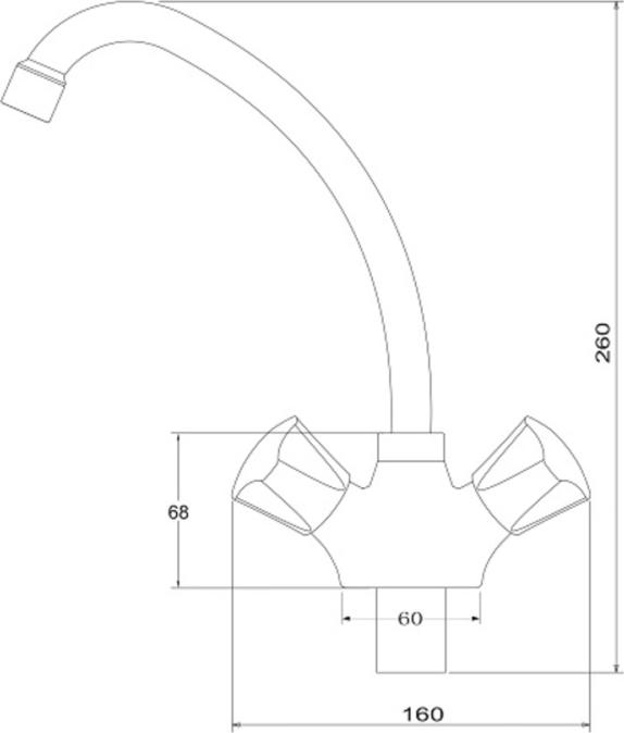 Смеситель для кухни РМС PL4-271F, белый