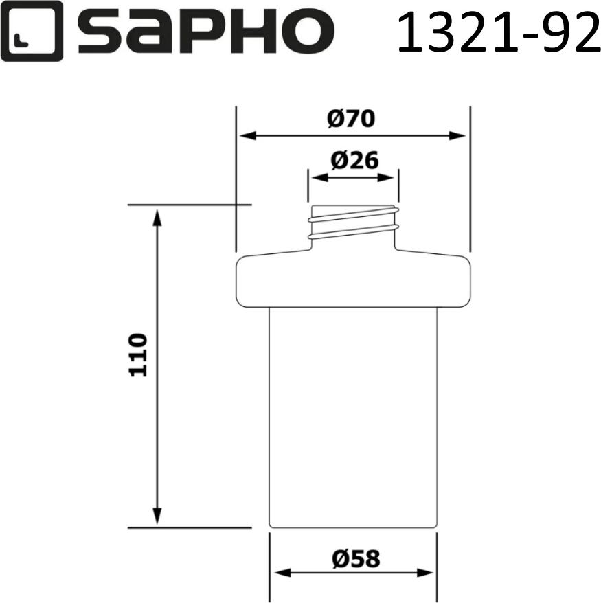 Запасная часть керамического диспенсера Sapho Olymp 1321-92, белый