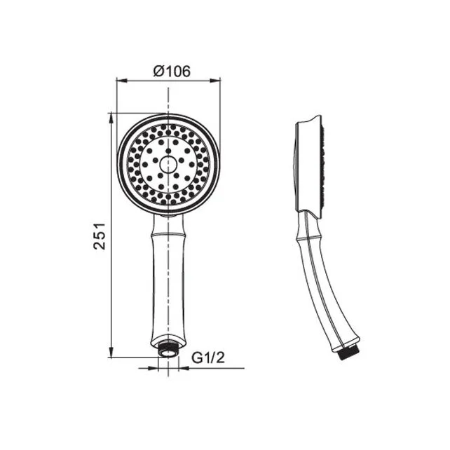 Душевая лейка Caprigo Parts 99-506-crm хром