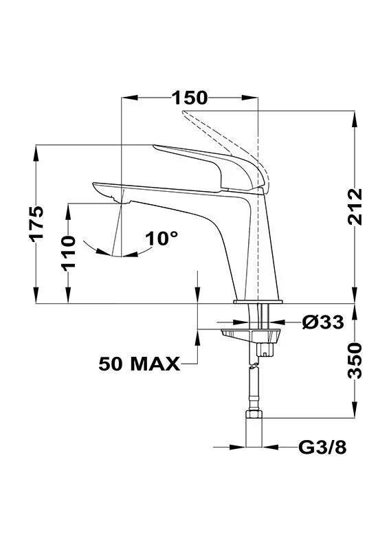 Смеситель для раковины Teka Itaca 673860210 хром