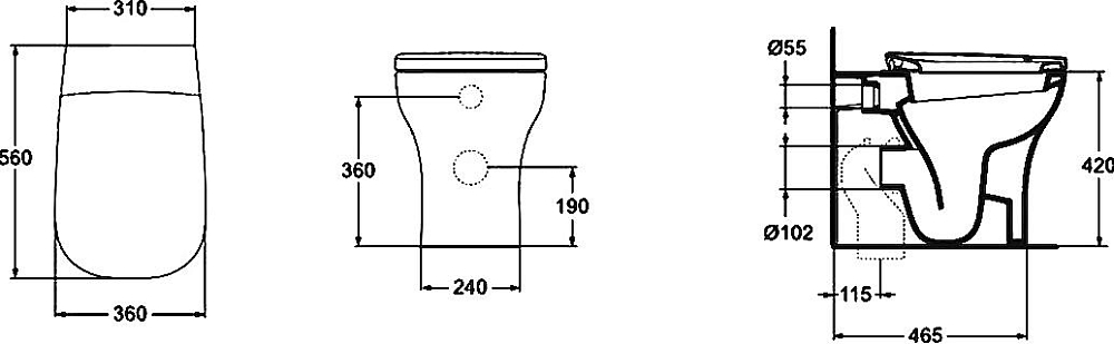 Приставной унитаз Ideal Standard Active T316701