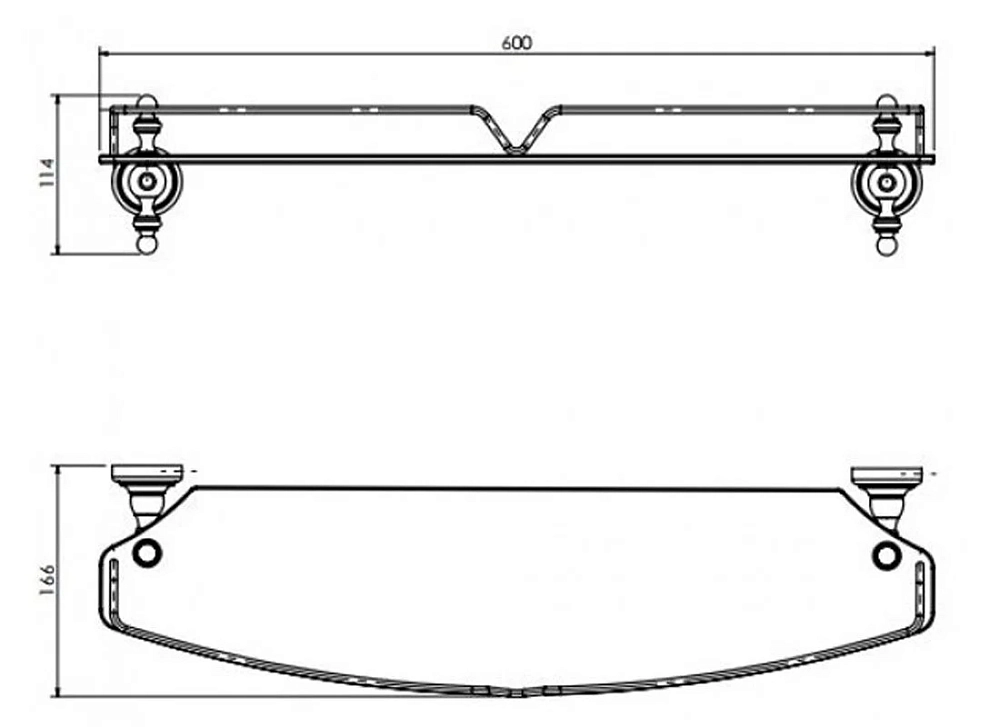 Полка Camelos Rychmond H1605 хром