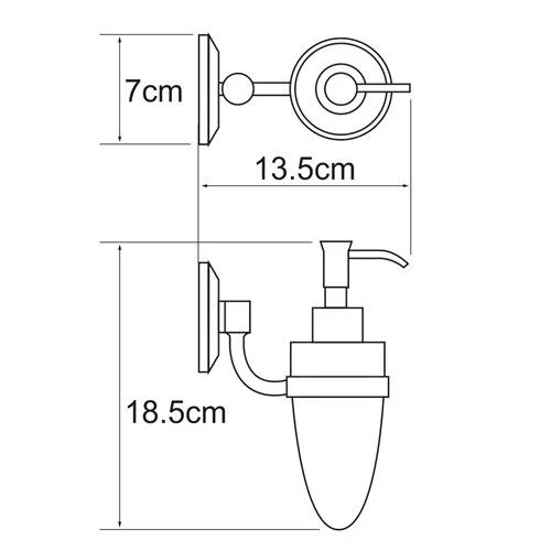 Дозатор для жидкого мыла WasserKRAFT Rhein К-6200 K-6299 хром