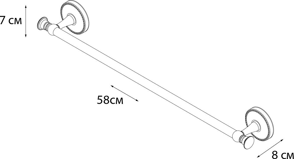 Полотенцедержатель Fixsen Adele FX-55001 хром