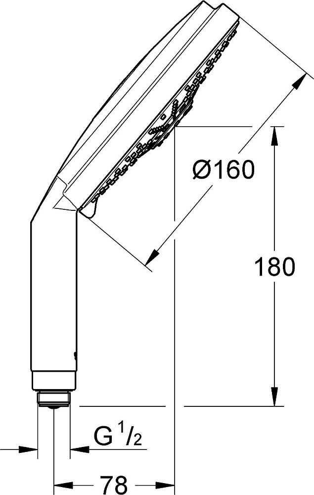 Душевая лейка Grohe Rainshower Cosmopolitan 160 28756000