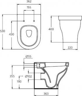 Приставной унитаз Ideal Standard Washpoint R950401