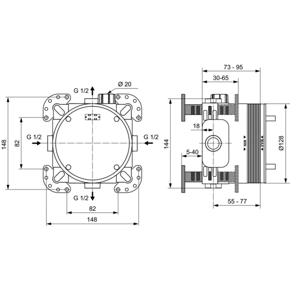 Душевая система Ideal Standard Ceratherm A7573AA хром