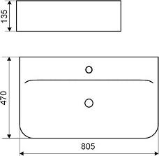 Раковина Excellent Orido 80x47 см CEAC.3919.805.WH