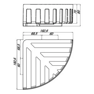 Полка Emco System 3545 001 33 хром