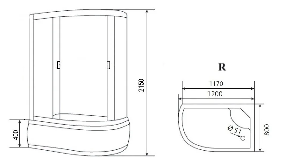 Душевая кабина Loranto Sunway CS66120RG12080215