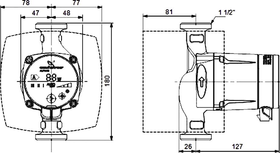 Циркуляционный насос Grundfos Alpha2 25-40 180