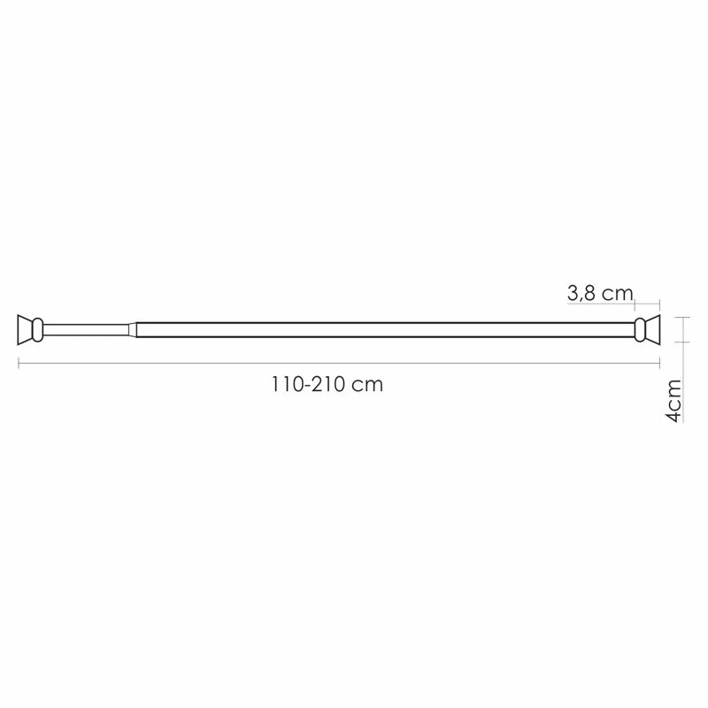 Карниз для ванной WasserKRAFT Elbe SC-721121 черный