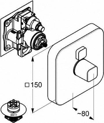 Смеситель для душа Kludi Push 386010538, хром