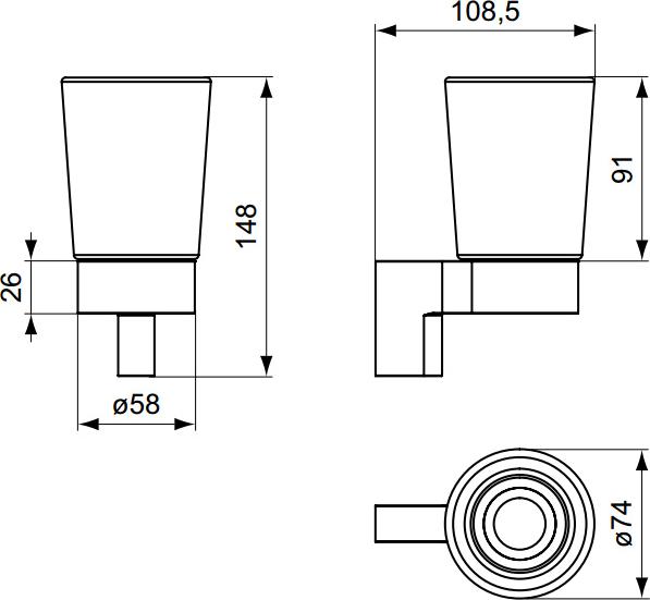 Стакан Ideal Standard Connect стекло