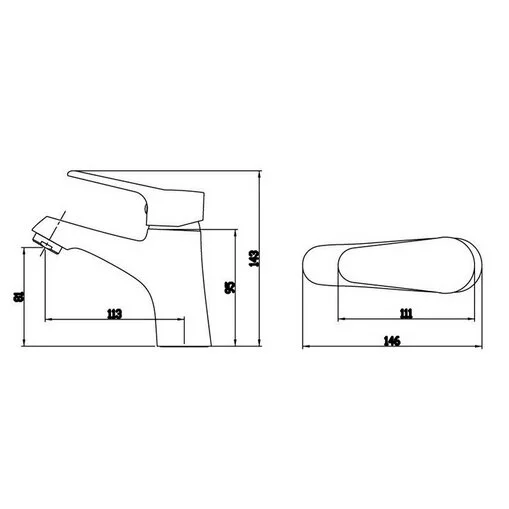 Смеситель для раковины Bravat Eco F193147C хром