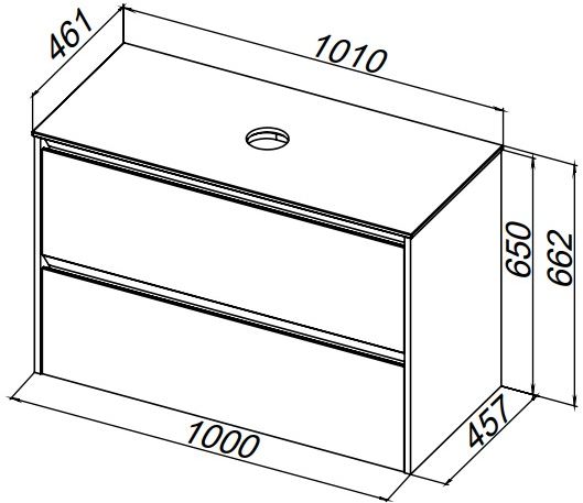 Столешница для ванной Allen Brau Activity 101 см 1.34024.ST