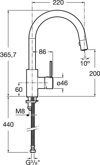 Смеситель для кухни Roca Targa 5A8160C00